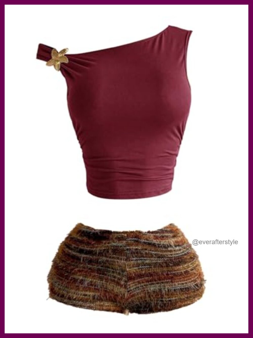 2 Piece Off Shoulder Ruched Top Boho Mini Shorts Set Sleeveless
